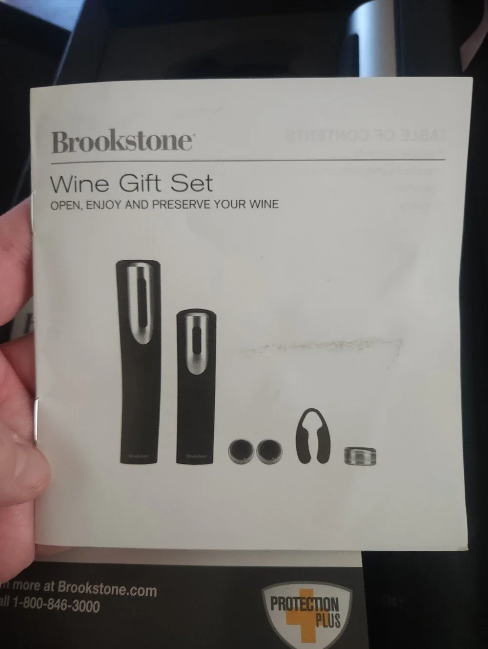 Brookstone Black and Silver Electric Wine Accessory Set